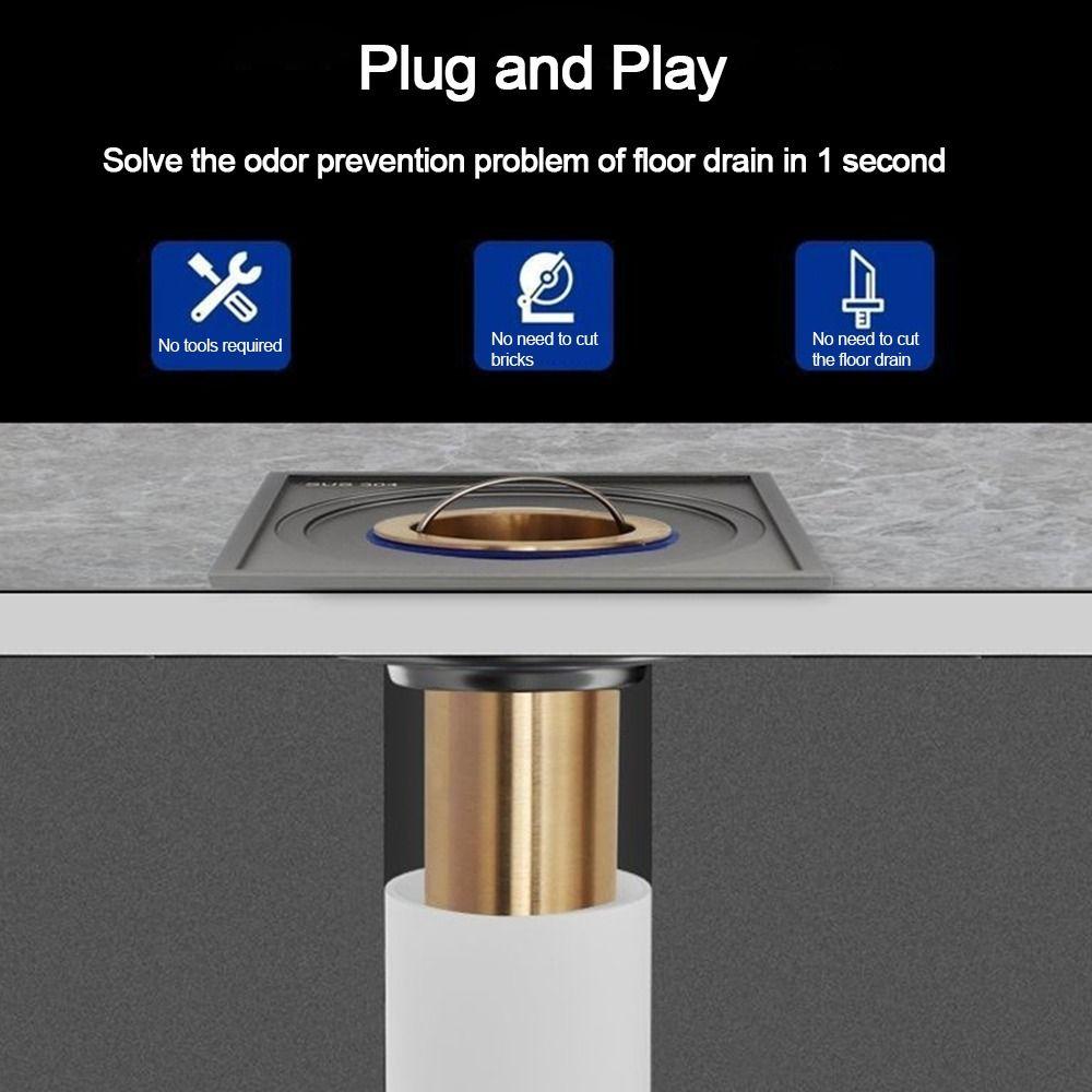 Geruchshemmende Abflussabdeckung Abnehmbarer Waschbecken-Abflussfilter Bodenabfluss-Einsatz Küchen- und Badezimmerzubehör