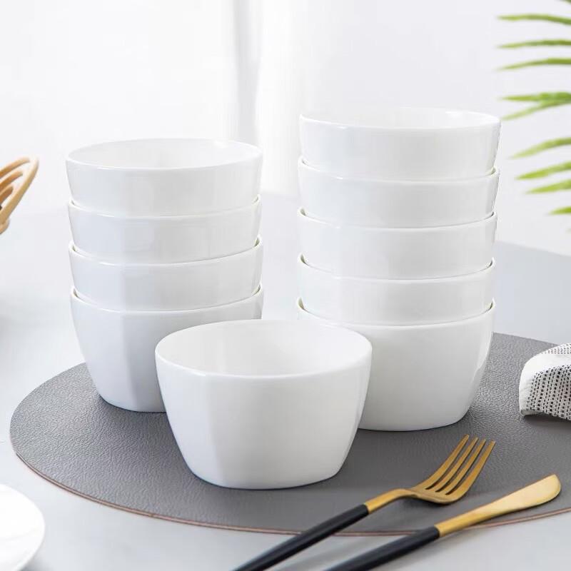 Ruhan Japanese Style Underglaze White Rice Bowl Set