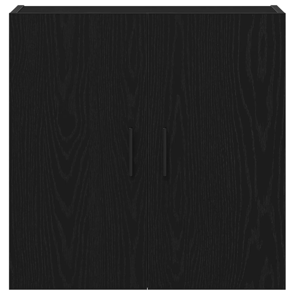 Wall Mounted Cabinet Black Oak Effect 60 x 31 x 60 cm