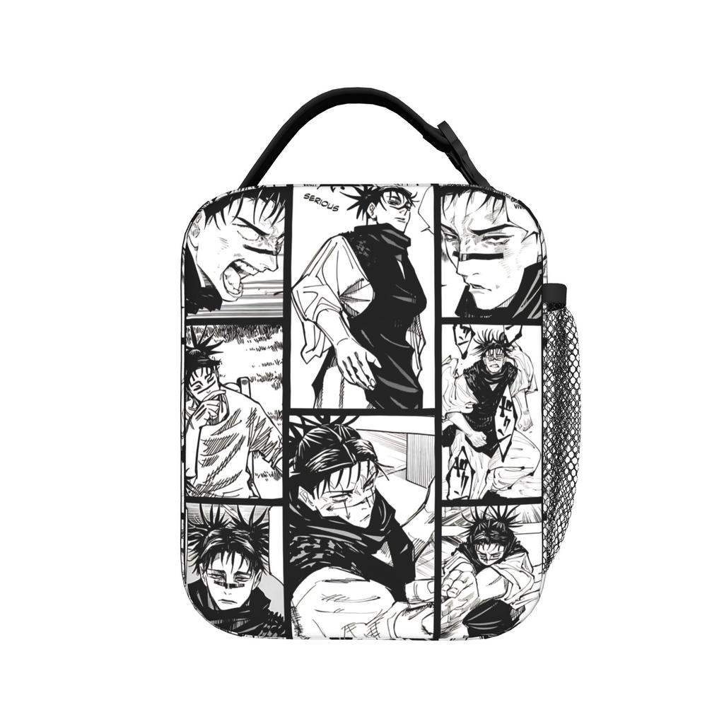 Maki Zenin Manga Insulated Lunch Bag Cooler Bag Reusable,Meal Container Jujutsus Kaisens Anime Large Tote Lunch Box Girl Boy