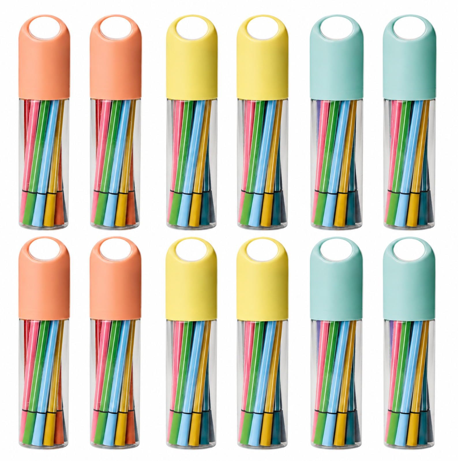 Colored pens in a bottle 12 colors per individually Perfect as a small gift for participation or as a gift for school transfers or case, bottle,