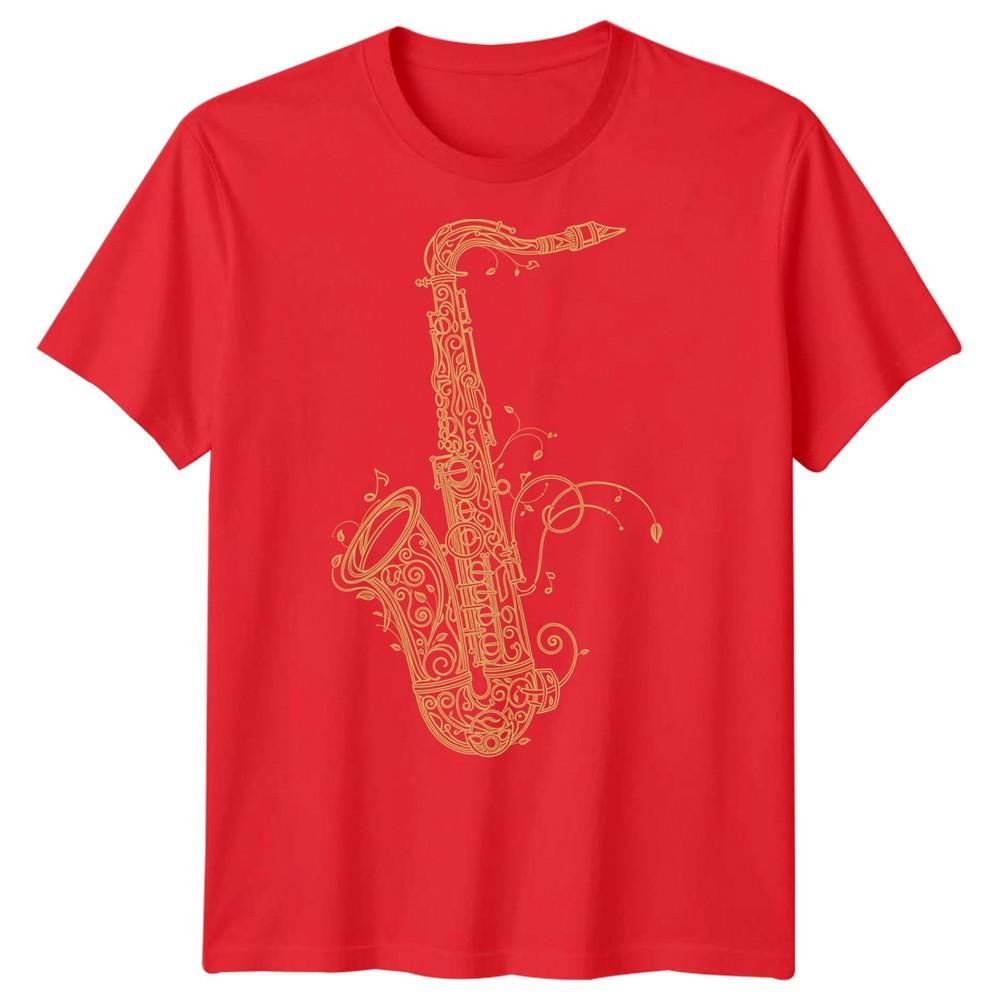 Saxophone Jazz Music Unisexs Tshirt Ornate Instruunisext