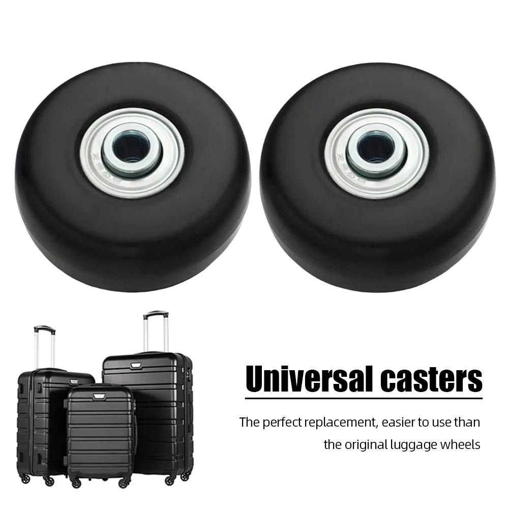 2/4PCS Luggage Wheels 40/50/60mm Rubber Casters Mute Trolley Case Wheels Replacement Axles Suitcase Wheel Parts For Furniture