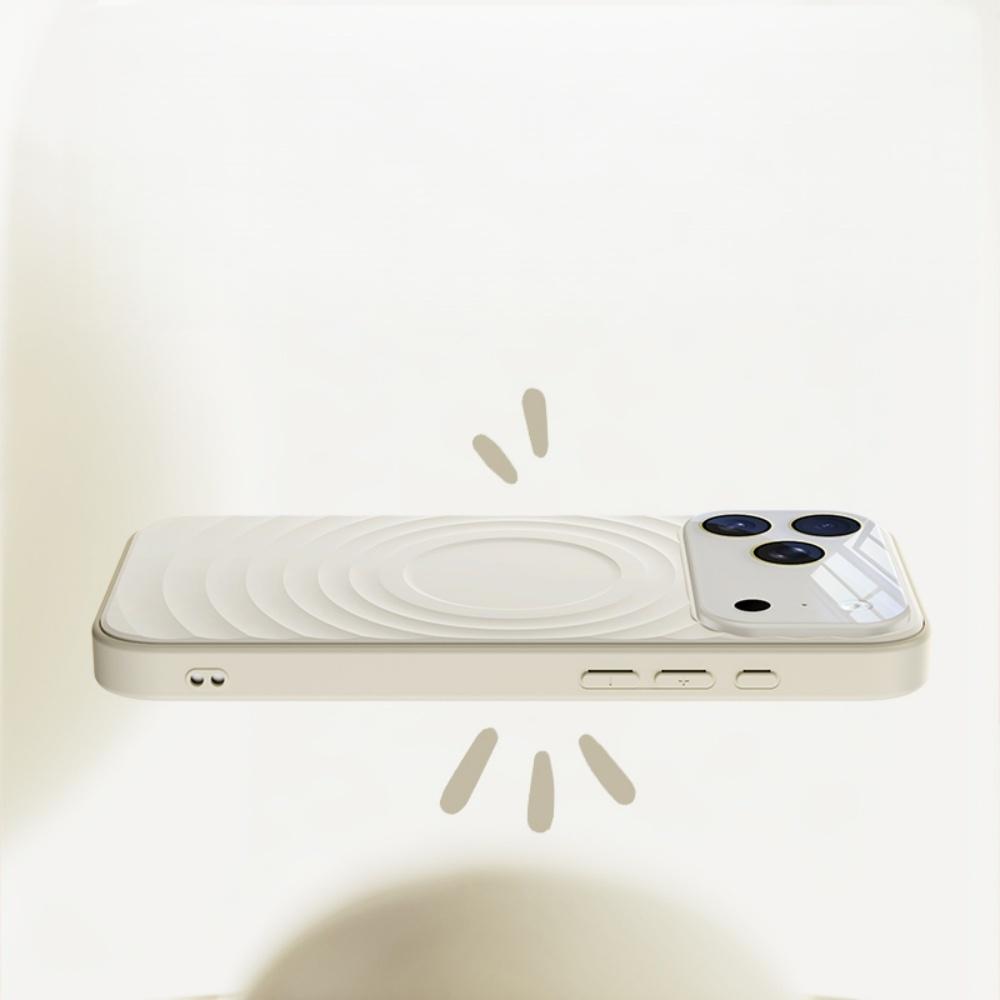 Magnetic Ripple Liquid Siliocne For Magsafe Case For iPhone 17 16 15 Pro Max Clear Camera Protector Cap for iPhone 17 16 Pro