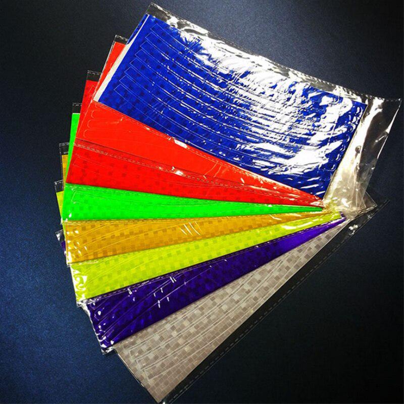 2Pcs Bicycle Tire Wheel Fluorescent Reflector Stickers On The Bike Rim Reflective Decal