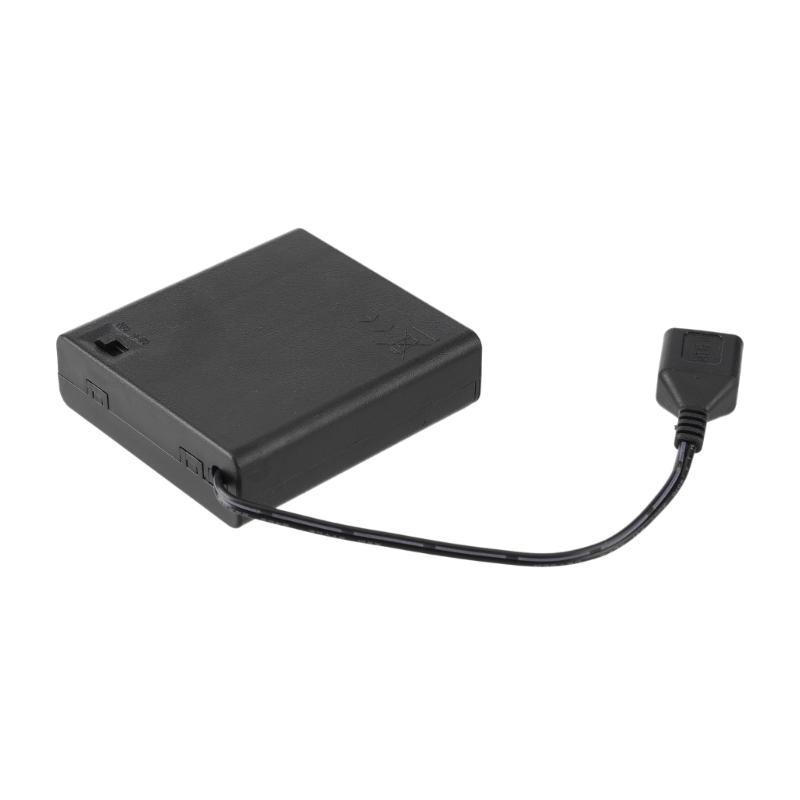 2/3/4/6/8 Slot AA Battery Case Storage Case Box With USB For Building Led Light Kit With Switches for Led Light Kit