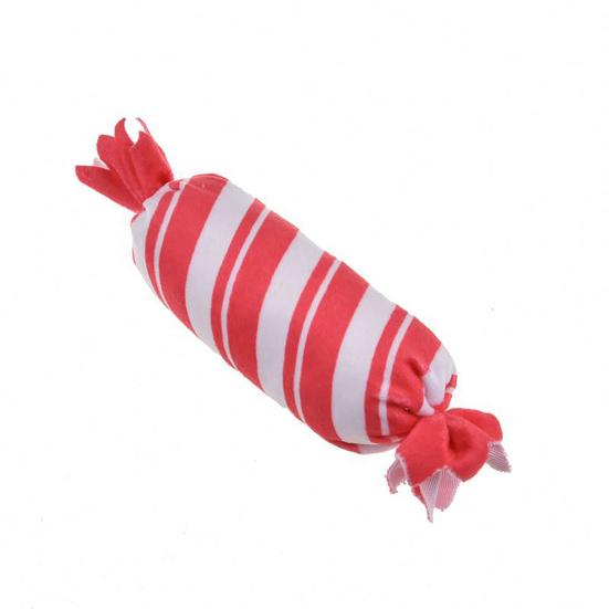 

Squeaky Candy Dog Chew Toy Boredom Stress Relief Simulated Candy Teething Toy Bite Resistant Interactive Stuffed Candy Plushie Pet Supplies червоний