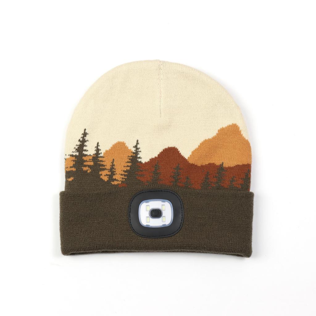 Led Beanie Headlamp Factory Custom logo Winter Running Cap Warm Knit Lighted Hat Outdoor Night Sport Gear Supplier Led Beanie