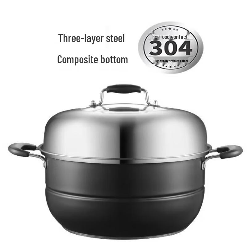 

ZISIZ Thickened 304 Stainless Steel Steamer Pot