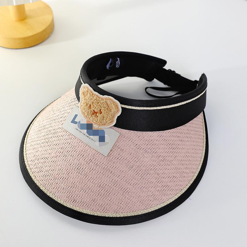 Kids' UV Protection Wide Brim Straw Sun Hat for Boys & Girls