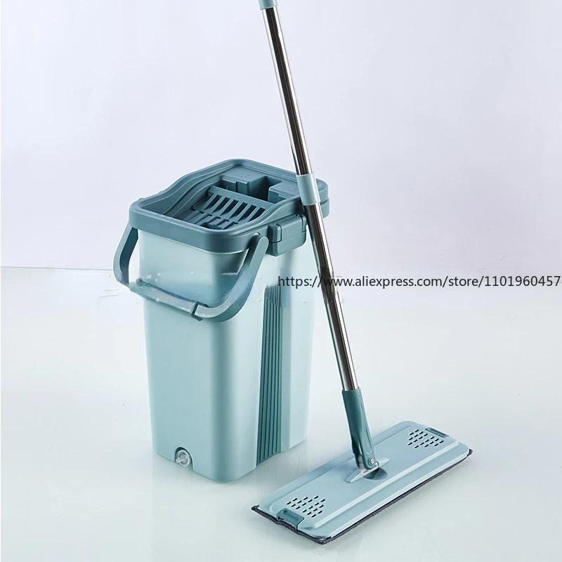 Wet and Dry Dual-use Hands-free Mop Bucket Home Office Lazy Mopping Artifact A Scratch-free Hand-washing Mops for Wash Floor