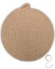 Tatiuh Round Pot Linen Scandinavian Heat Woven Hanging Storage with for Clay Iron Pot Gift 1 (Tatiuh) Holder/Torch Holder, 20cm, Blend, Style,