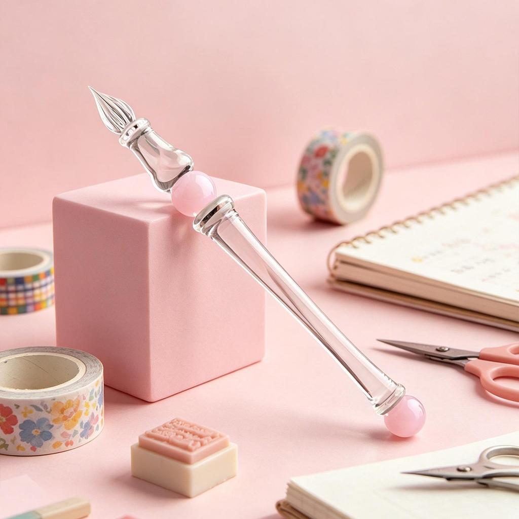 MajoJohn Crystal Glass Dip Pen Set – For Enthusiasts, Planning, Drawing & DIY Projects