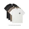 Retro Embroidered Short-Sleeved T-Shirt for Men, Summer Trendy Brand Pure Cotton Base Shirt, Export Men's Clothing, All-Cotton Printed T-Shirt