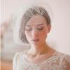 White Color Birdcage Veil Double Layer Wedding Hair Accessory Face Veil Headpiece  Wedding Ceremony