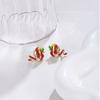 1Pair Premium Sense Flash Party Series Apple Stud Earrings Fashion Temperament Earrings