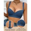 Seamless Full Coverage T-Shirt Bra Comfortable Underwire Push Up Bra with Adjustable Straps