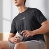 Li-Ning Cool Tea T Casual Sports Quick-Dry Comfortable Breathable Short Sleeve T-Shirt Men Tops Black Flower-Gray ATSU725-2