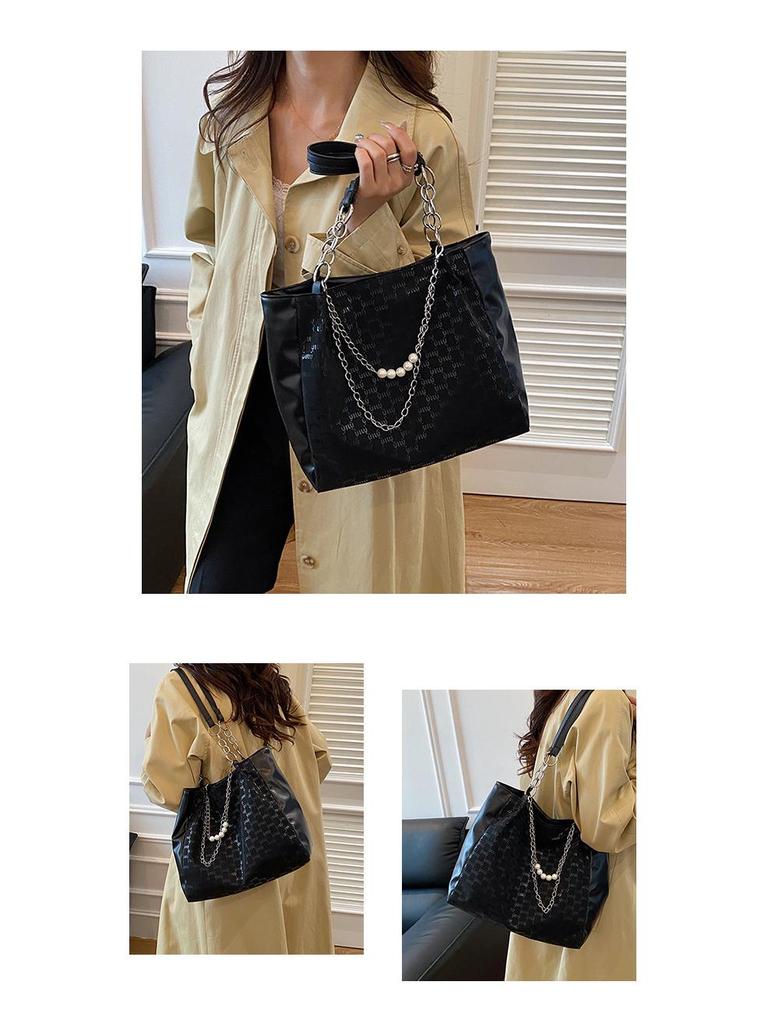 Women's New Pearl Chain Tote – Fashionable Large Capacity Handbag