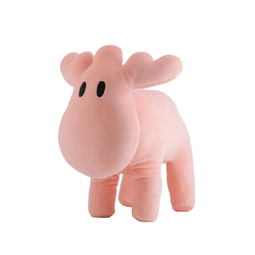 moz Pink Plush Toy [Cute Elk, Soft and Fluffy, Pastel Colors, Cuddly, Soothing, Marshmallow-Shaped, Nordic Style]