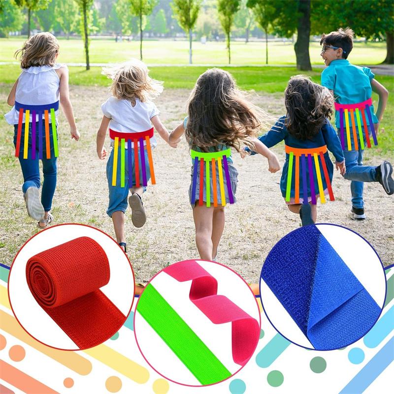 Catch Tail Game Belt Field Day Stretchable Catching Training Equipment Colorful Play Sets for Family Outdoor Carnival Games