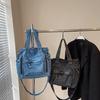 Lazy wind bag women's large-capacity Korean version casual messenger bag commuter work handbag retro denim shoulder bag