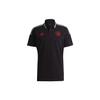 Polo Manchester United da Uomo Colletto Polo Nero Vestibilità Dritta Moderata GR9578
