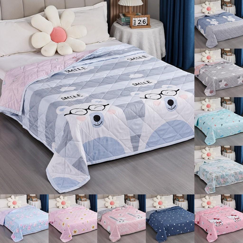 Flower Rabbit Green Leaf Print Pattern Duvet With Polyester Fill Bedroom For