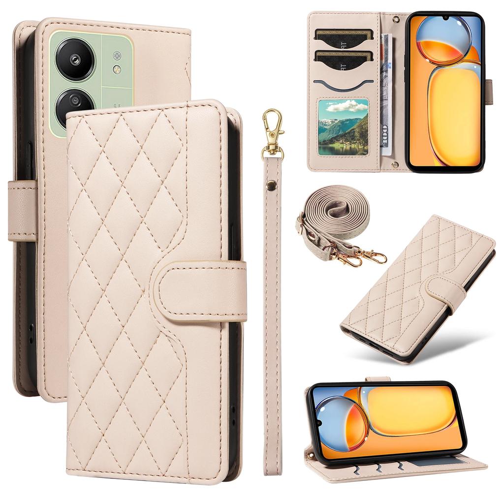 Crossbody Cards Solt Wallet Leather Case For Xiaomi Redmi Note 13 Pro Plus 13C 12 11 12T 11 POCO X6 5G 13T Lanyard Book Cover