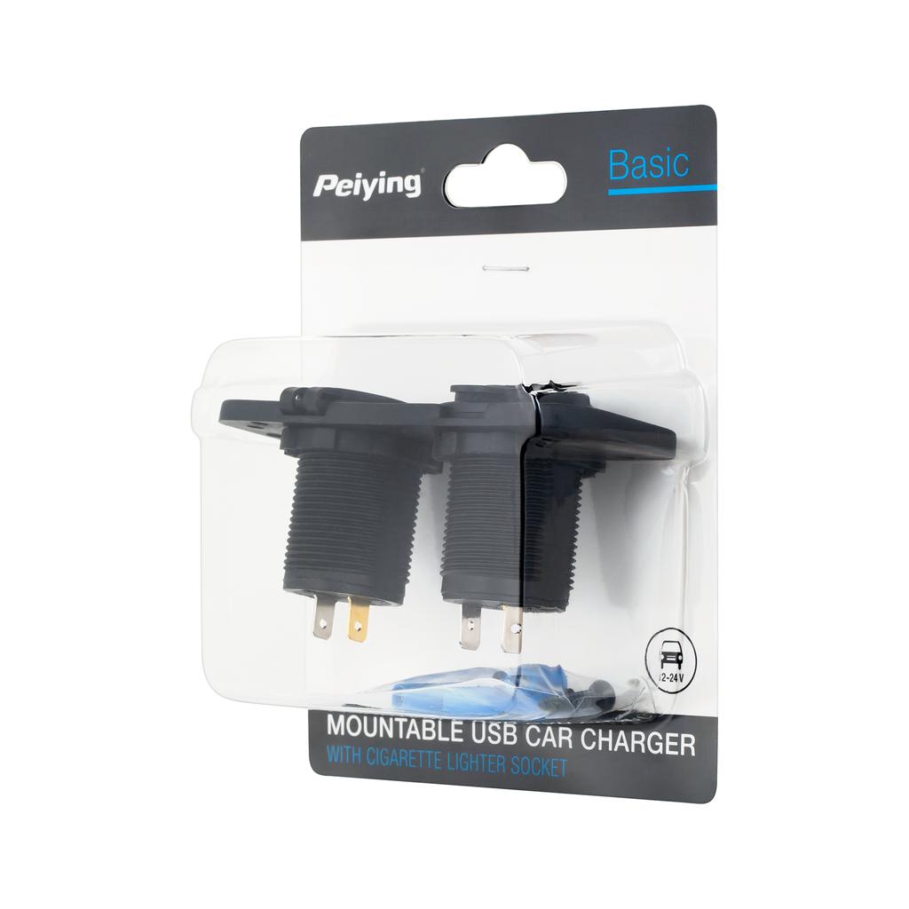 Peiying Usb Car Charger For Mounting 3100 Ma 2 Ports