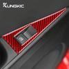 Real Soft Carbon Fiber For Seat Leon 2005 2006 2007 2008 2009 2010 2011 2012 Car 4-Door Window Button Panel Sticker Accessories