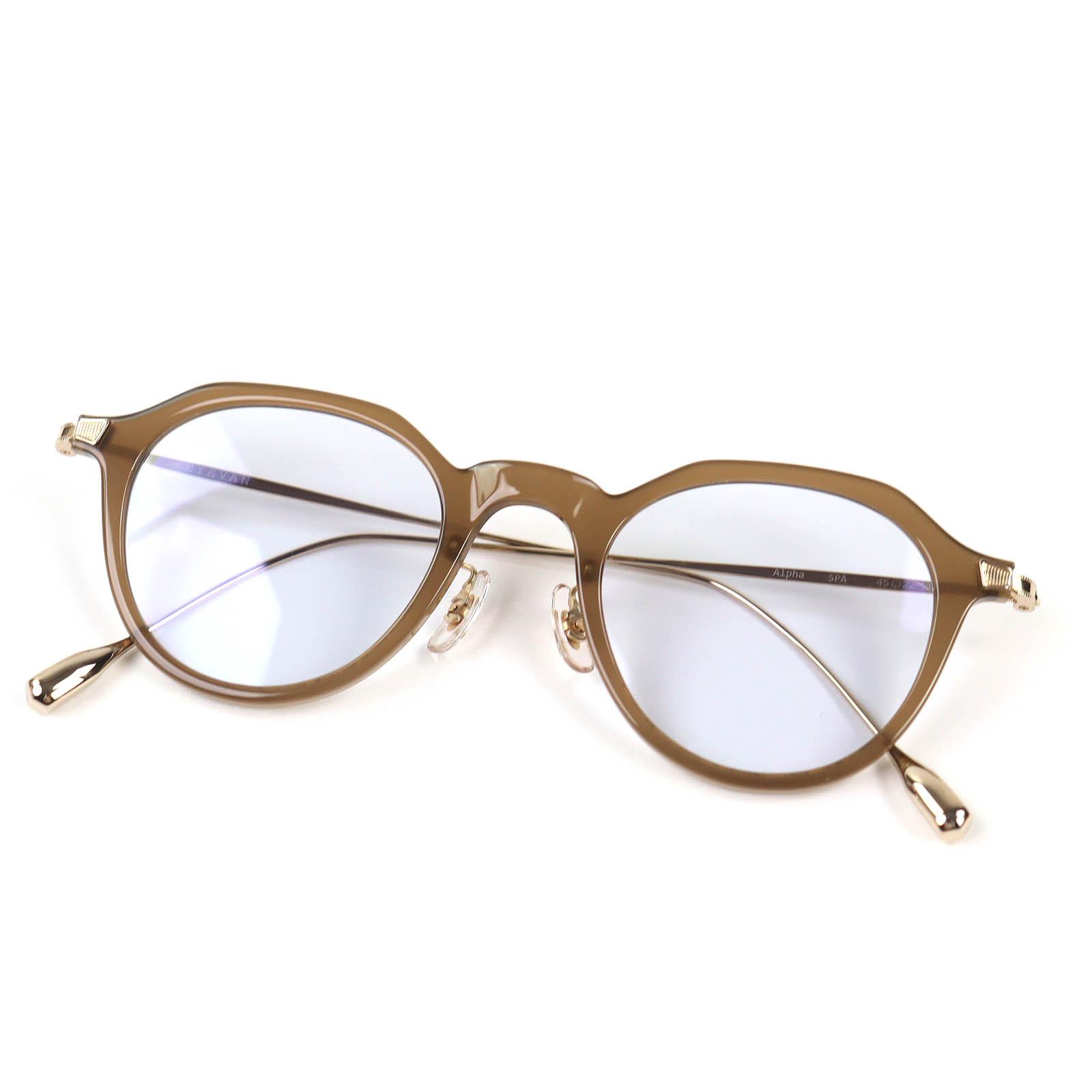 

Excellent EYEVAN Glasses Alpha SPA Alpha Clear brown mens Used