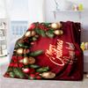 Merry Christmas Bell Customize Your Name Blanket Throw Personalized Blanket Soft Warm Cozy for Sofa Seaside Home Decor Bed Four Seasons Multipurpose