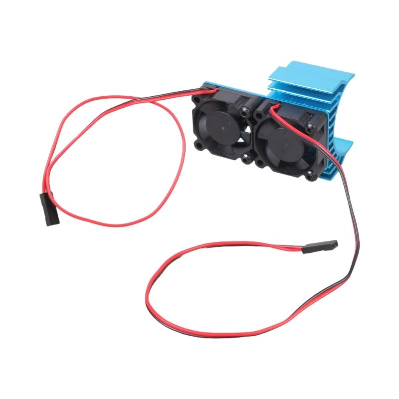 Double Cooling Fan Set For 540 3660 Motors 2000RPM Efficient Heat Dissipation for 1/10 Remote Vehicle