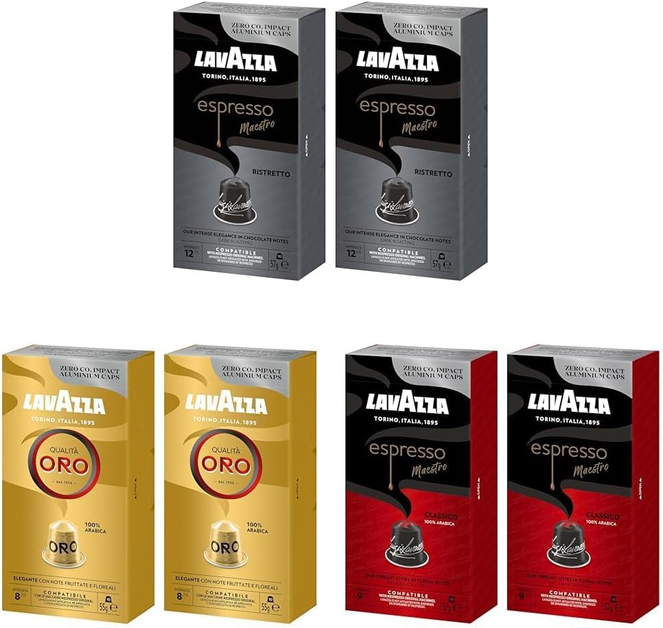 

Ассортимент, совместимый с Nespresso LAVAZZA, 10 капсул x 2 x 3 разновидности (По 20 капсул каждого вида: Oro, Ristretto и Classico, всего 60 капсул) [Комплект]
