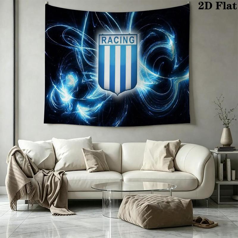 Racing Club Wall Tapestry Aesthetic Wall Hanging Printed Fabric Blanket Decorative Tapestries for Bedroom Living Room Home Decor
