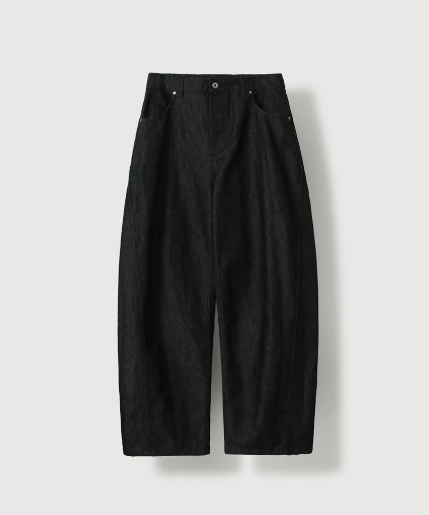 MOOD INSIDE Semi-Curved Washed Wide Pants_Indigo
