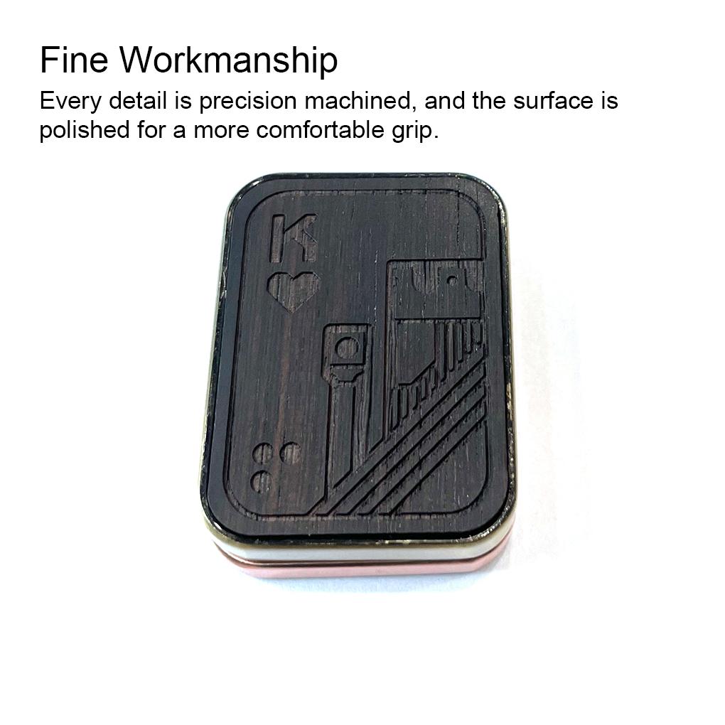 Fidget Slider 3 Layer Padauk Lodestone Push Card Stress Relief Funny Metal Hand Spinner Toy Sensory Toys