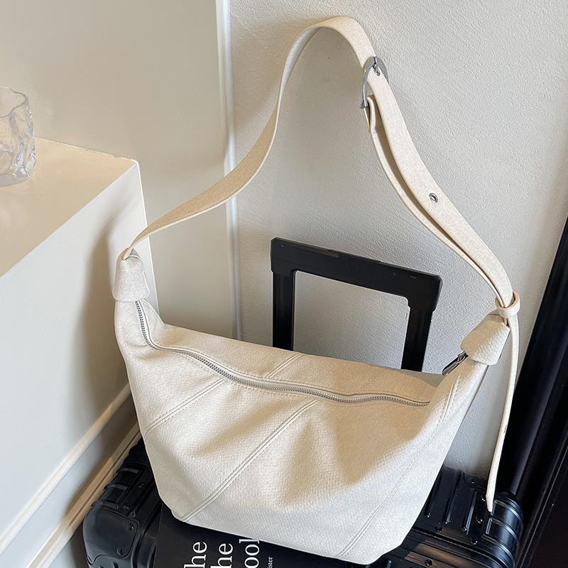 Foreign style Korean version of simple croissant bag shoulder bag 2025 summer niche texture dumpling bag casual personality croissant bag