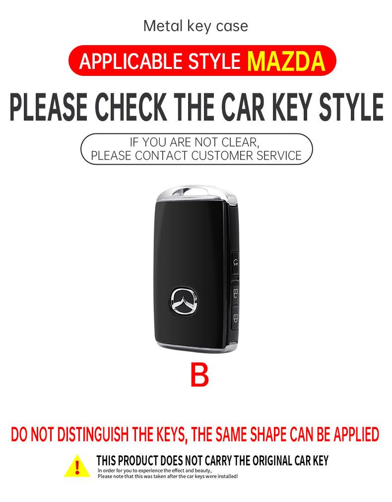Mazda Car Key Case for Mazda 3, CX4, CX5, CX30, CX50 - Full Coverage Protective Shell for Men & Women