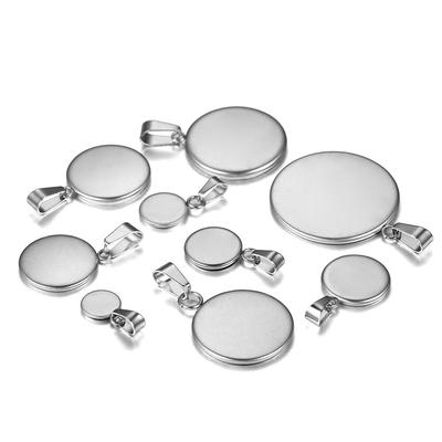10 teile/los Edelstahl Cabochon 6-25mm Runde Tablett Blank Mit Verschlüsse Anhänger Basis Einstellung Für DIY Schmuck Machen liefert