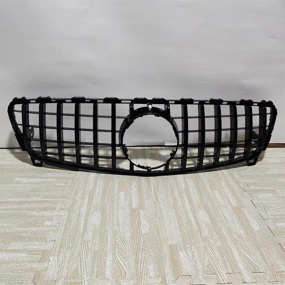 GT Style Front Grille Bumper Grill For Mercedes Benz W176 A160 A180 A200 A220 A250 A45 AMG Facelift 2016-2018 Gloss Black Tuning
