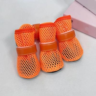 Adjustable Soft Sole Dog Mesh Shoes Breathable Non-Slip Dog Net Shoes Thin Cooling Pet Dog Boots Summer Season