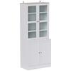 Double Storage Display Cabinet - White