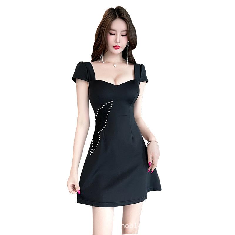 Black Dress Women's Summer 2026 New High-end Small Women's Temperament Waist and Thin Short Skirt