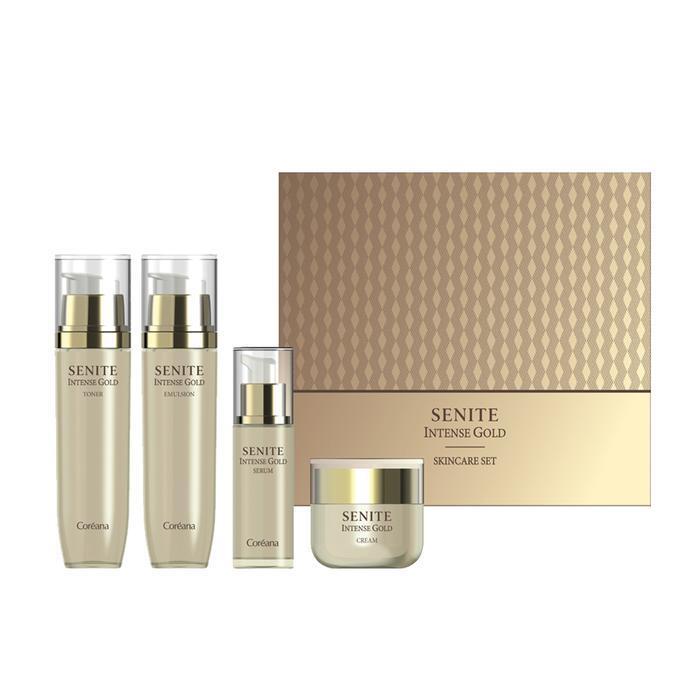 Coreana SENITE Intense Gold Skin Lotion Basic Cosmetics 4-Piece Set (40813839)