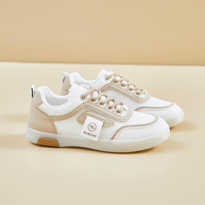 Women's Thick Soled Round Toe Mesh Lightweight Breathable Flat Shoes Are Comfortable Soft Casual Retro Sports Shoes