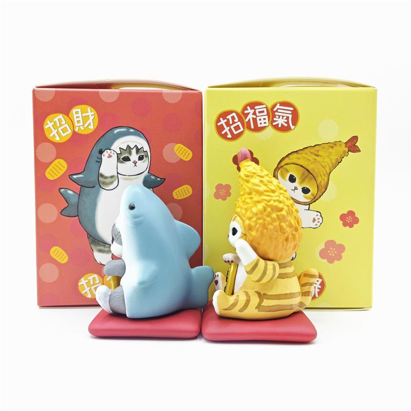 Cat Charming Sandy Fortune Figurines Blind Box Collection With Pvc Material And Anime Style