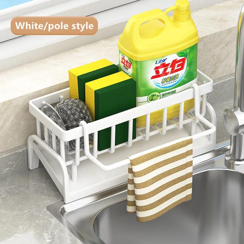 Kitchen Stainless Steel Sink Storage & Organization Rack Kitchen Spice Racks Household Items Shelf Acceesories for Accessories