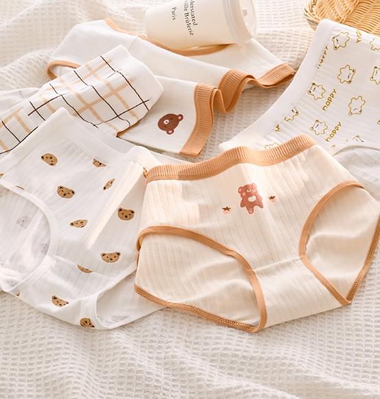 

Women s Mid-Rise Bikini Underwear 5 Pack Assorted Patterns Soft Fabric Comfortable Fit Breathable Design Lightweight Everyday Wear XL коричневий